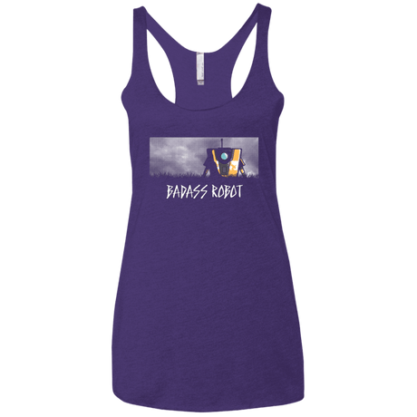 T-Shirts Purple / X-Small BADASS ROBOT Women's Triblend Racerback Tank