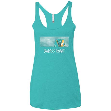 T-Shirts Tahiti Blue / X-Small BADASS ROBOT Women's Triblend Racerback Tank