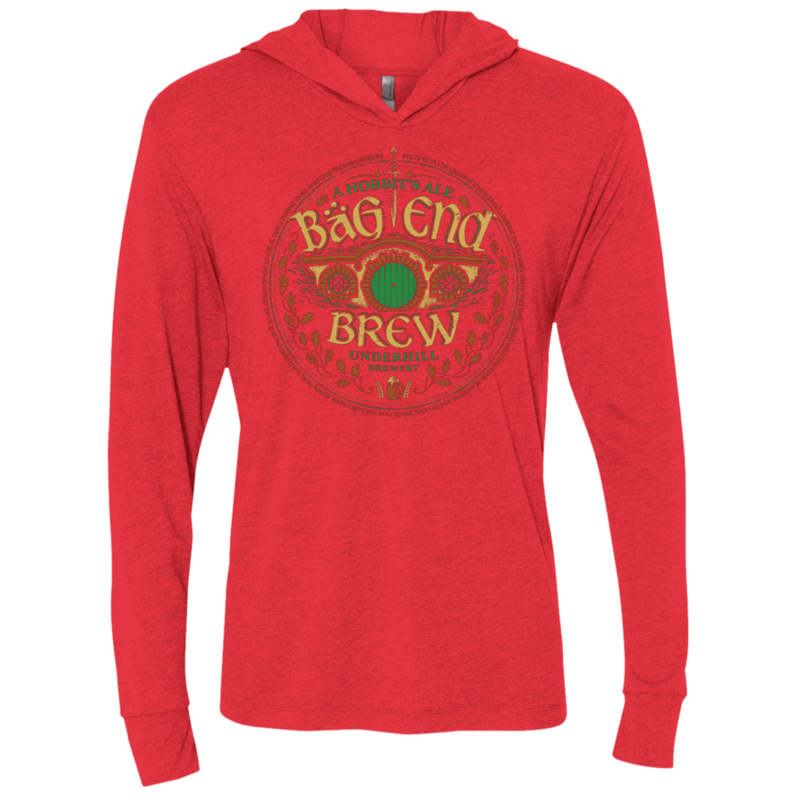 T-Shirts Vintage Red / X-Small Bag End Brew Triblend Long Sleeve Hoodie Tee