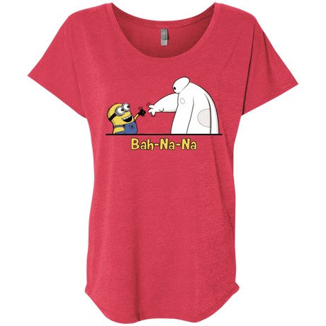 T-Shirts Vintage Red / X-Small Bah-Na-Na Triblend Dolman Sleeve