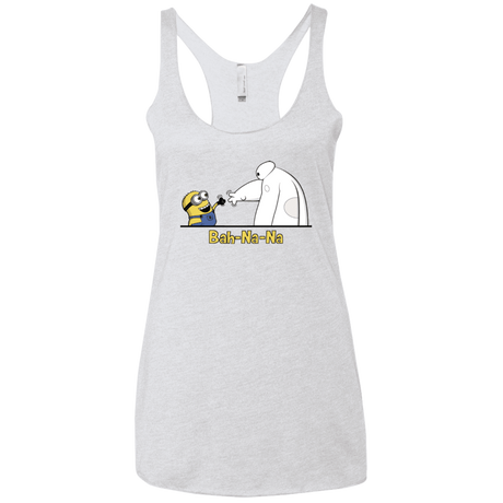 T-Shirts Heather White / X-Small Bah-Na-Na Women's Triblend Racerback Tank