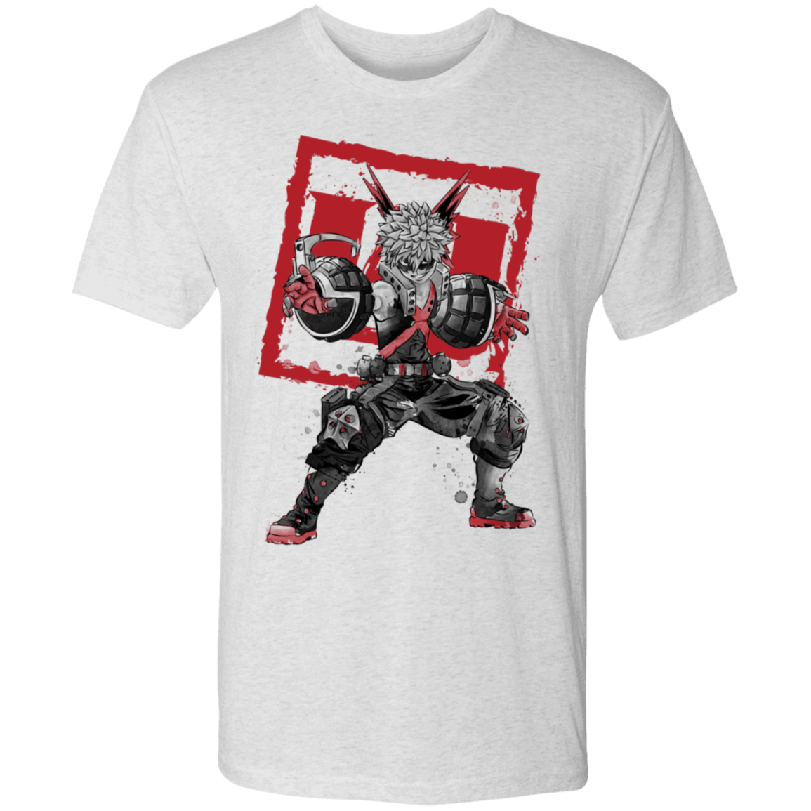T-Shirts Heather White / S Bakugo sumi-e Men's Triblend T-Shirt