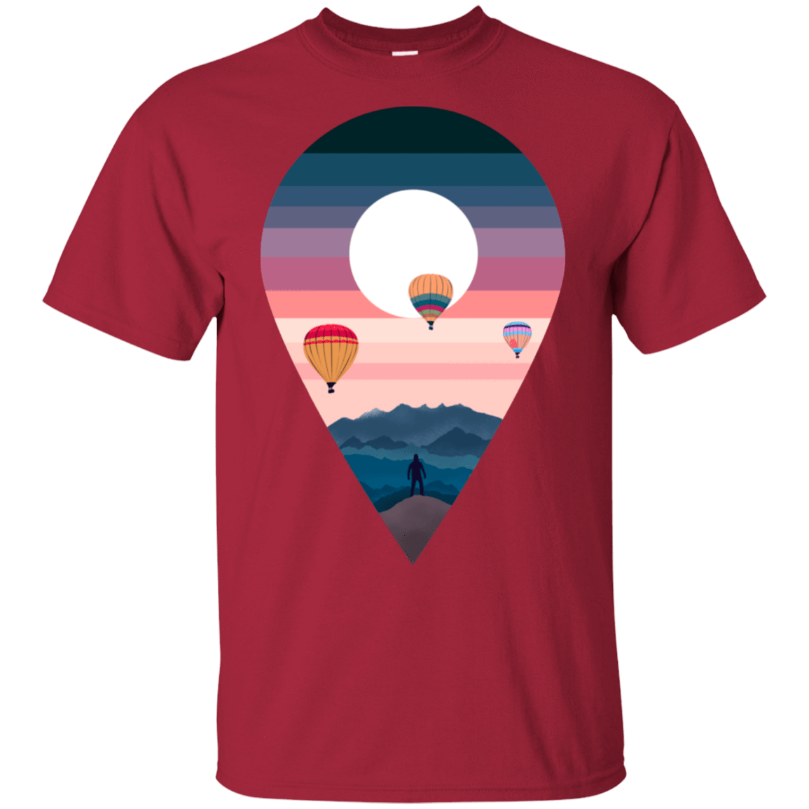 T-Shirts Cardinal / S Balloon Landscape T-Shirt