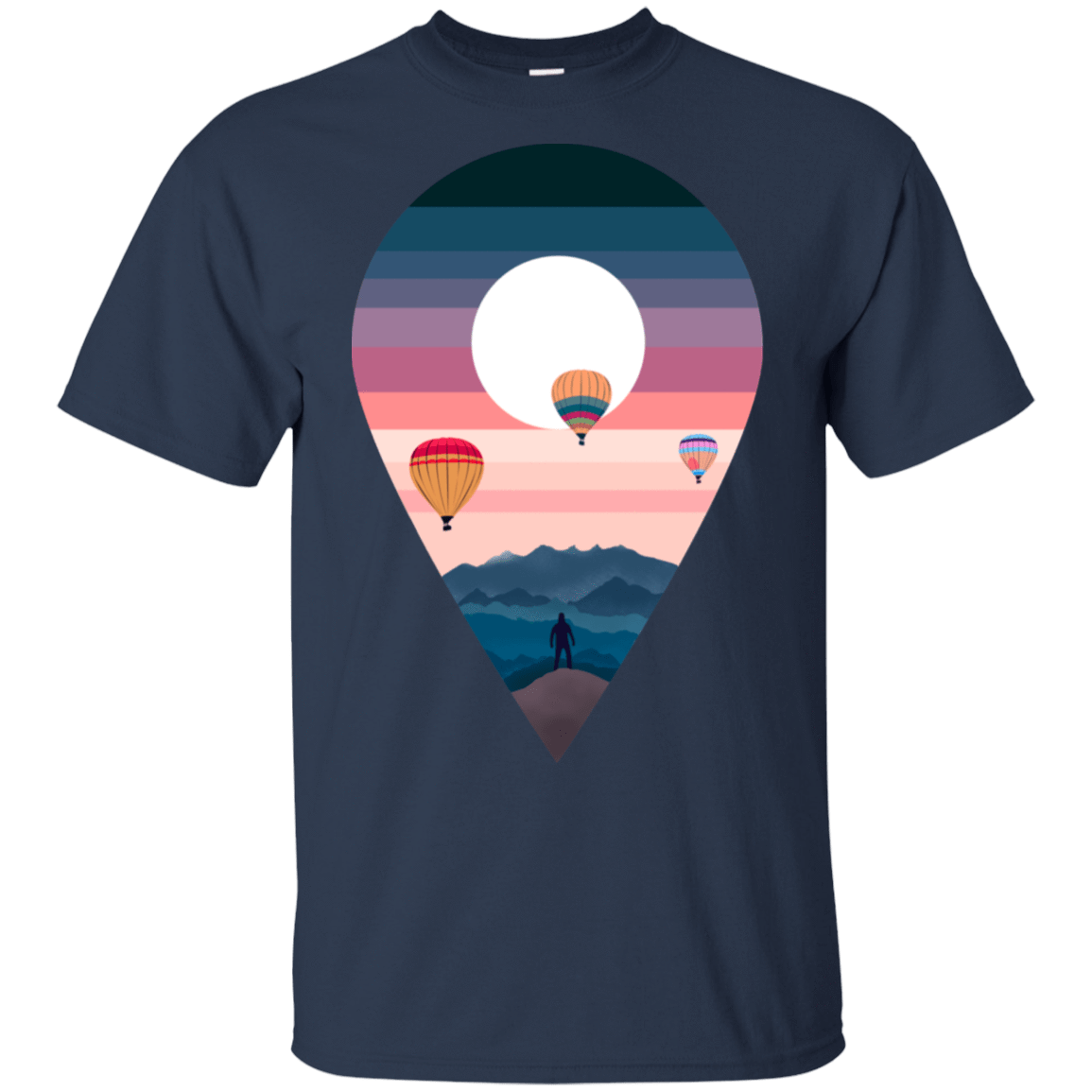 T-Shirts Navy / S Balloon Landscape T-Shirt