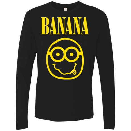 T-Shirts Black / Small Banana Men's Premium Long Sleeve