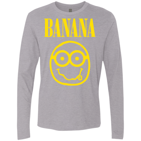 T-Shirts Heather Grey / Small Banana Men's Premium Long Sleeve