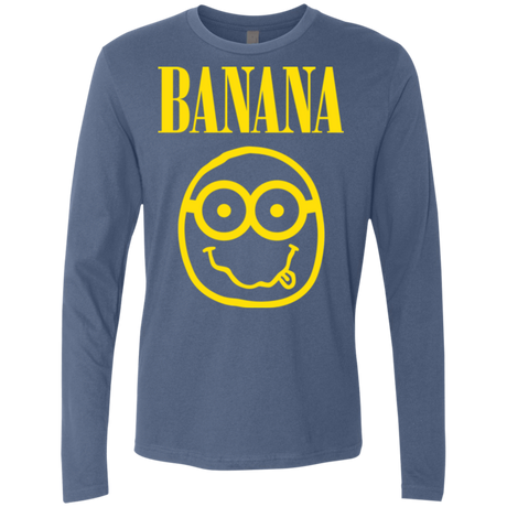 T-Shirts Indigo / Small Banana Men's Premium Long Sleeve