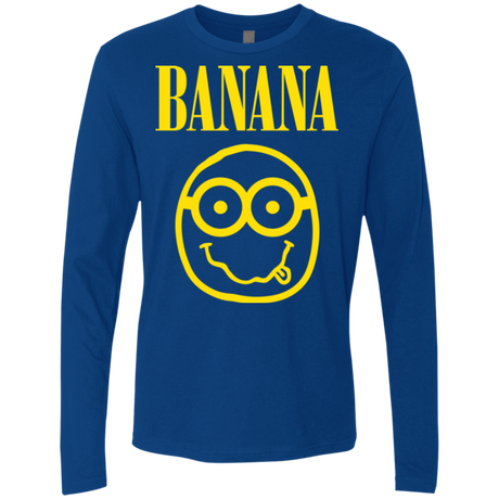 T-Shirts Royal / Small Banana Men's Premium Long Sleeve