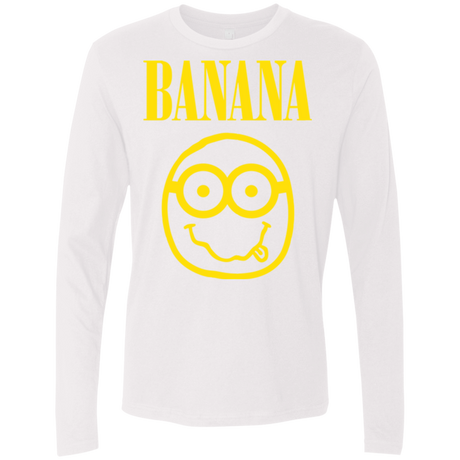 T-Shirts White / Small Banana Men's Premium Long Sleeve