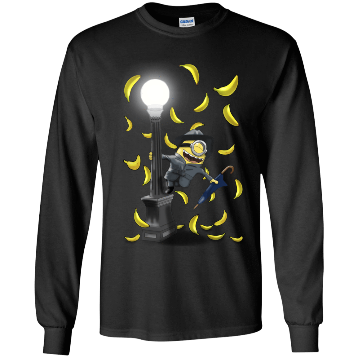 T-Shirts Black / YS Banana Rain Youth Long Sleeve T-Shirt