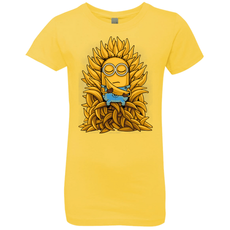 T-Shirts Vibrant Yellow / YXS Banana Throne Girls Premium T-Shirt