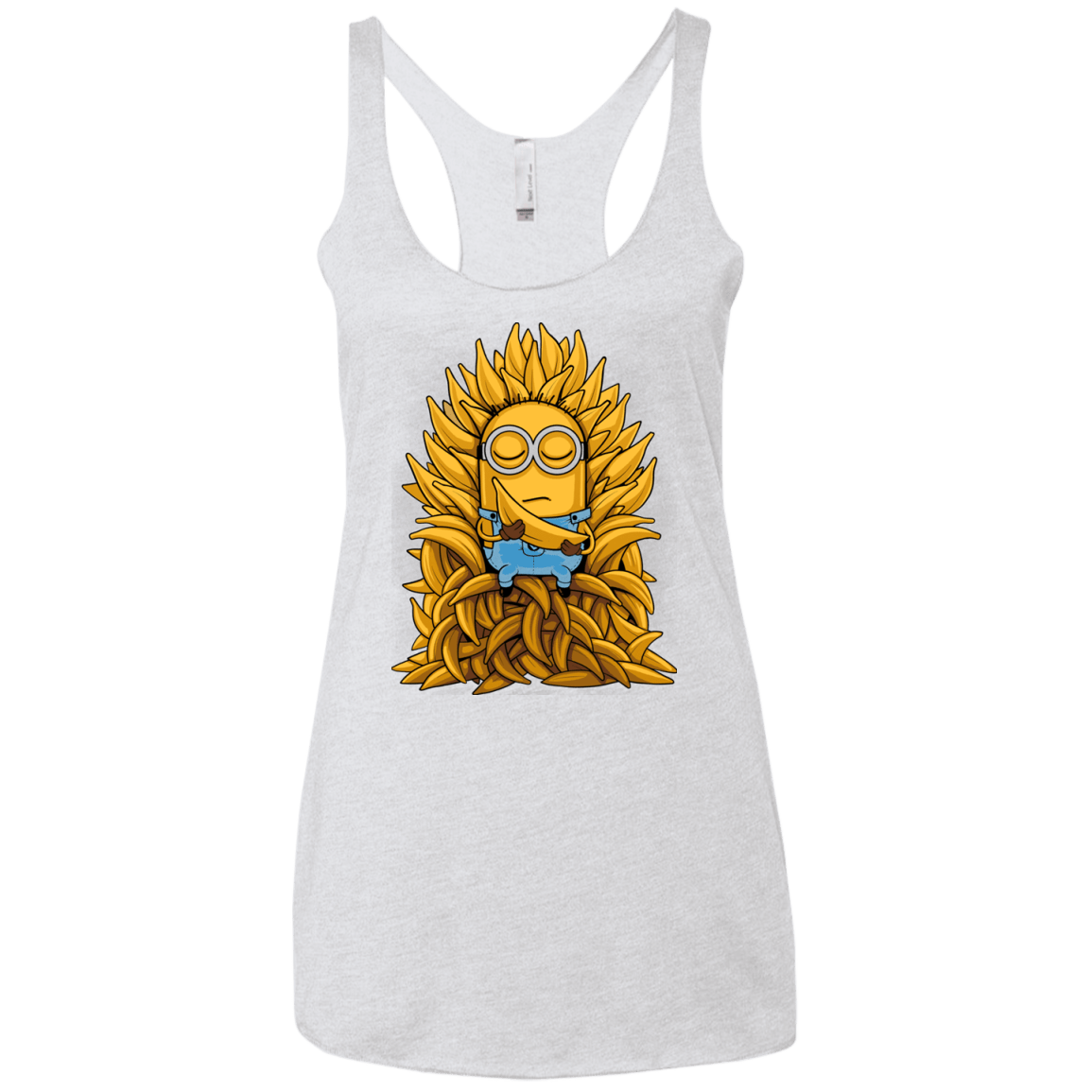 T-Shirts Heather White / X-Small Banana Throne Women's Triblend Racerback Tank