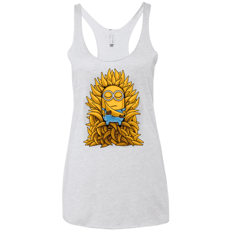 T-Shirts Heather White / X-Small Banana Throne Women's Triblend Racerback Tank