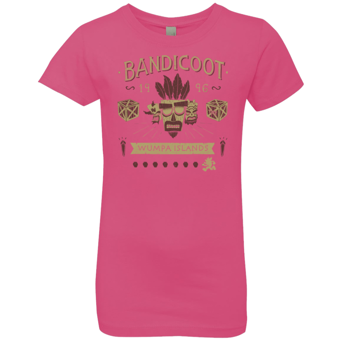 T-Shirts Hot Pink / YXS Bandicoot Time Girls Premium T-Shirt