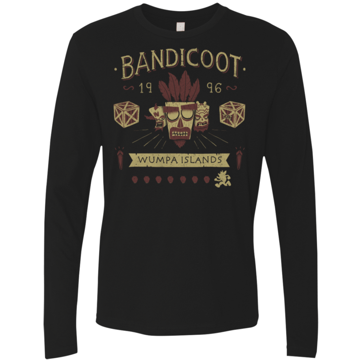 T-Shirts Black / Small Bandicoot Time Men's Premium Long Sleeve