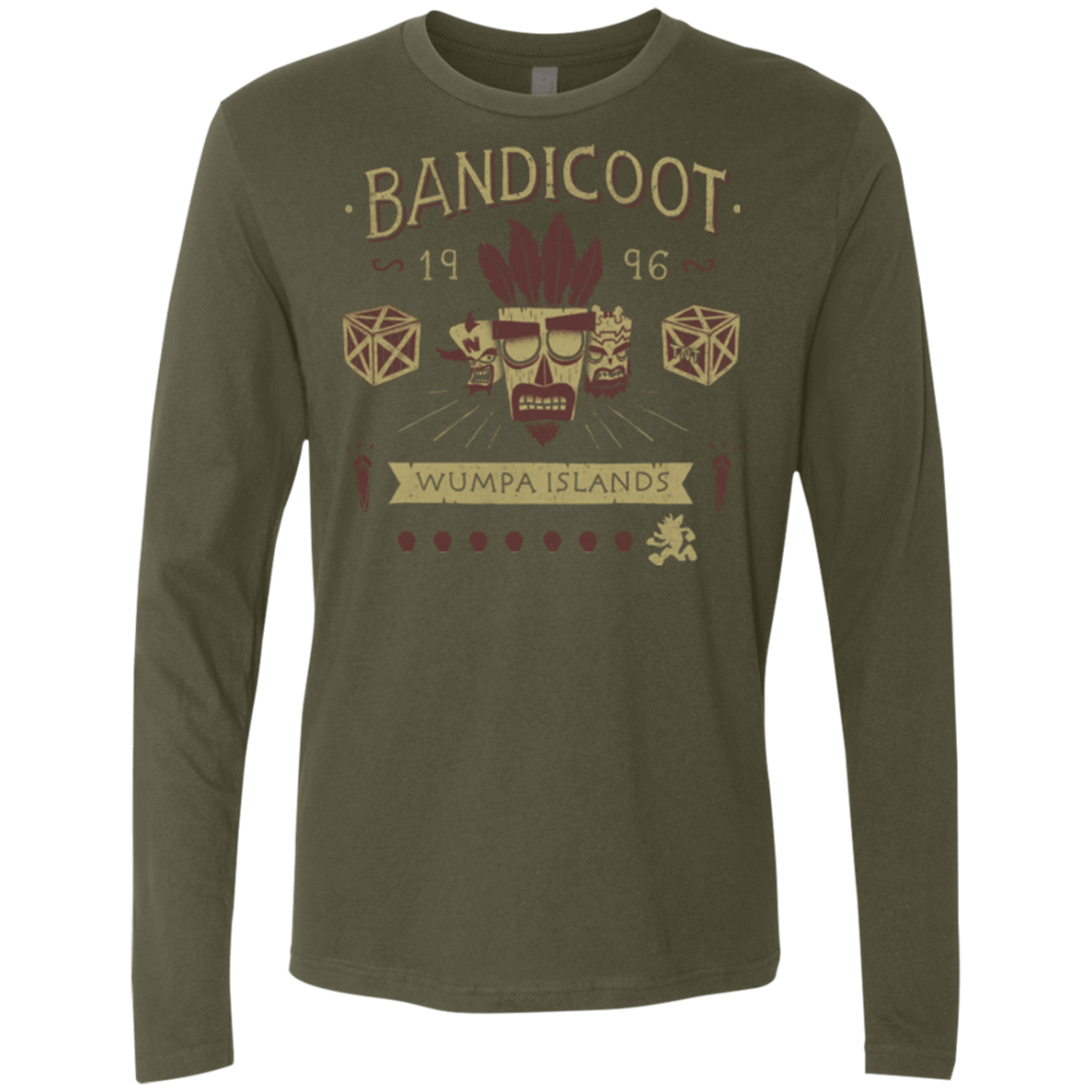 T-Shirts Military Green / Small Bandicoot Time Men's Premium Long Sleeve