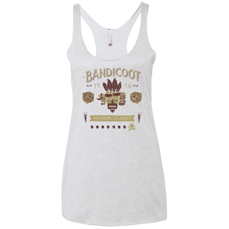 T-Shirts Heather White / X-Small Bandicoot Time Women's Triblend Racerback Tank