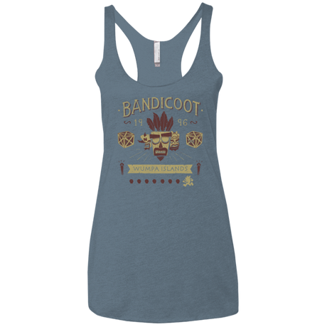 T-Shirts Indigo / X-Small Bandicoot Time Women's Triblend Racerback Tank