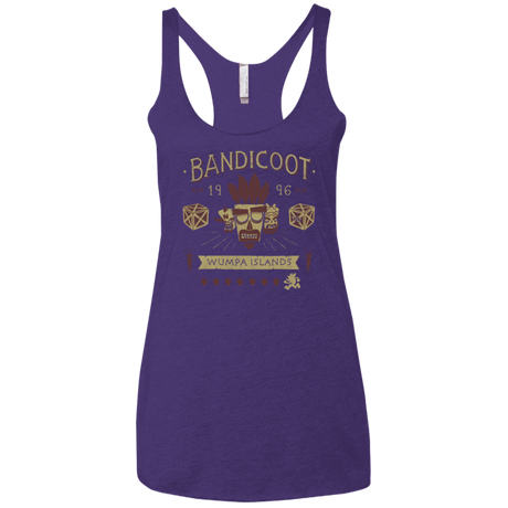 T-Shirts Purple / X-Small Bandicoot Time Women's Triblend Racerback Tank