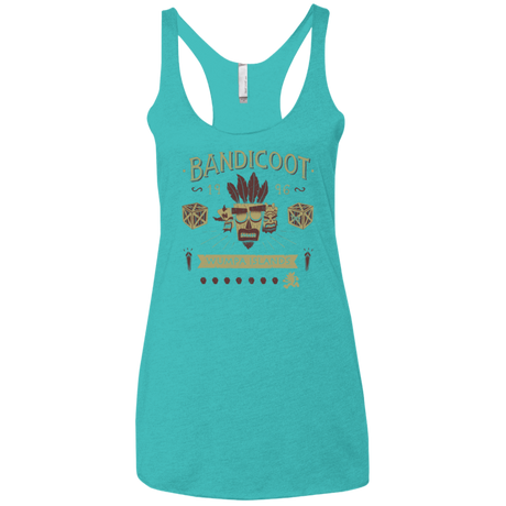 T-Shirts Tahiti Blue / X-Small Bandicoot Time Women's Triblend Racerback Tank