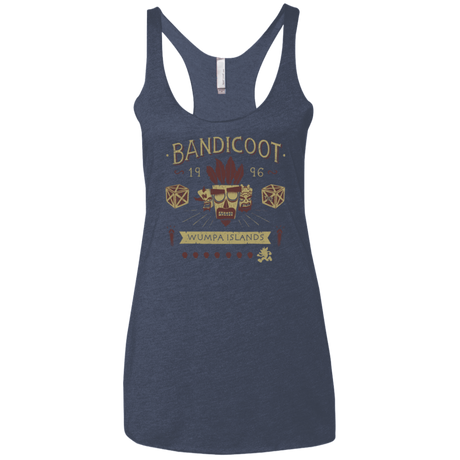T-Shirts Vintage Navy / X-Small Bandicoot Time Women's Triblend Racerback Tank
