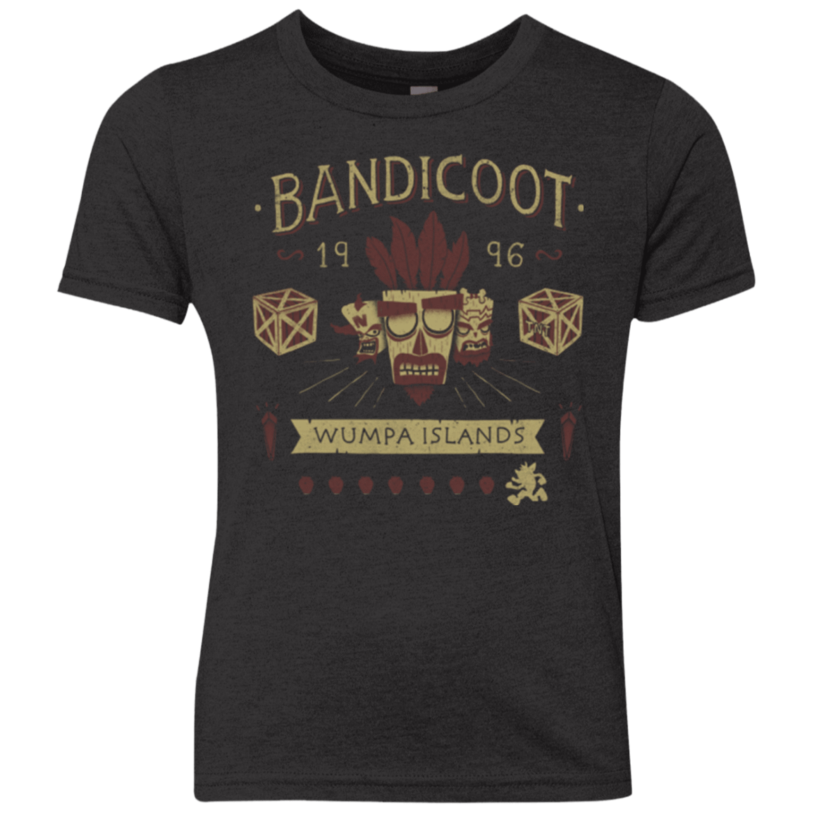 T-Shirts Vintage Black / YXS Bandicoot Time Youth Triblend T-Shirt