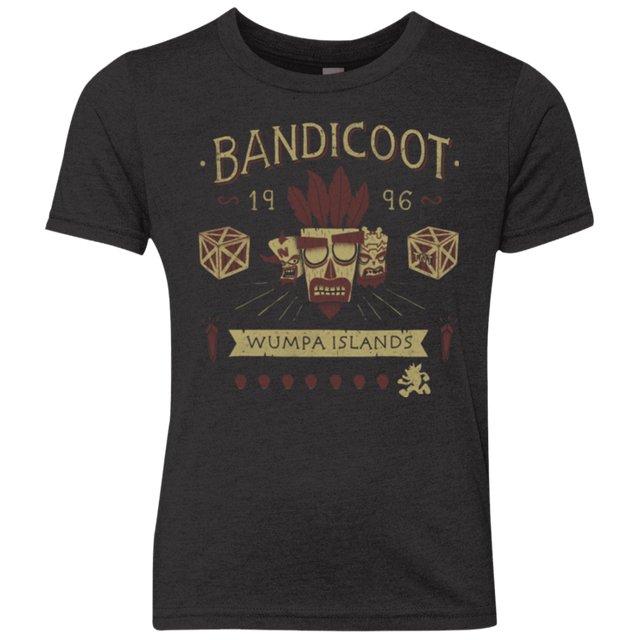 T-Shirts Vintage Black / YXS Bandicoot Time Youth Triblend T-Shirt