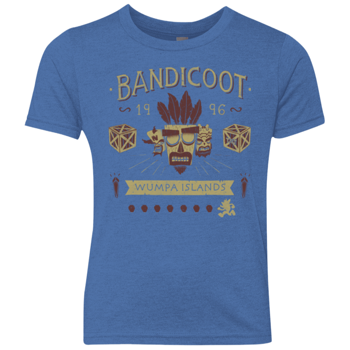 T-Shirts Vintage Royal / YXS Bandicoot Time Youth Triblend T-Shirt