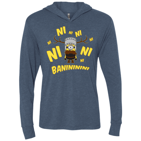 T-Shirts Indigo / X-Small Baninini Triblend Long Sleeve Hoodie Tee