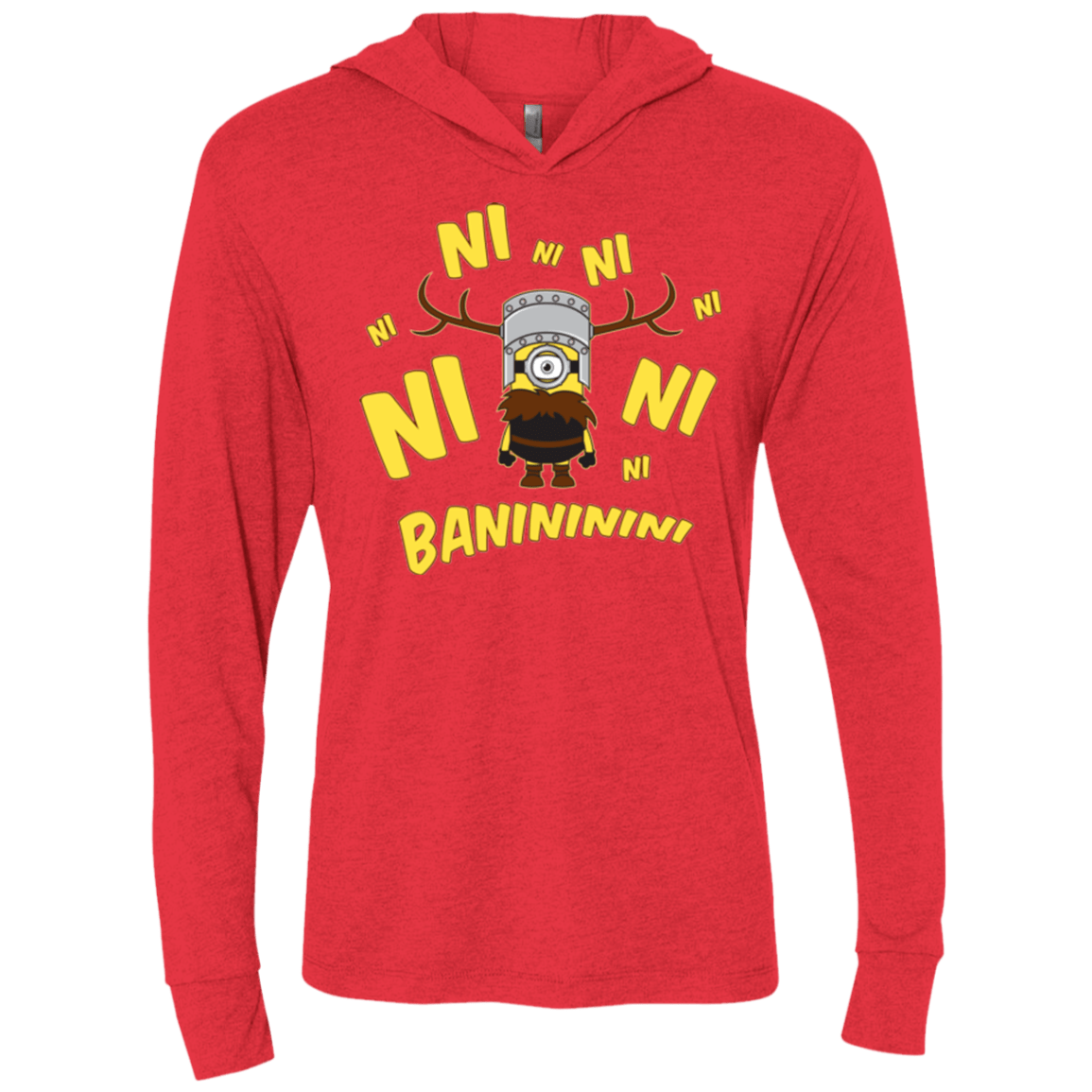 T-Shirts Vintage Red / X-Small Baninini Triblend Long Sleeve Hoodie Tee