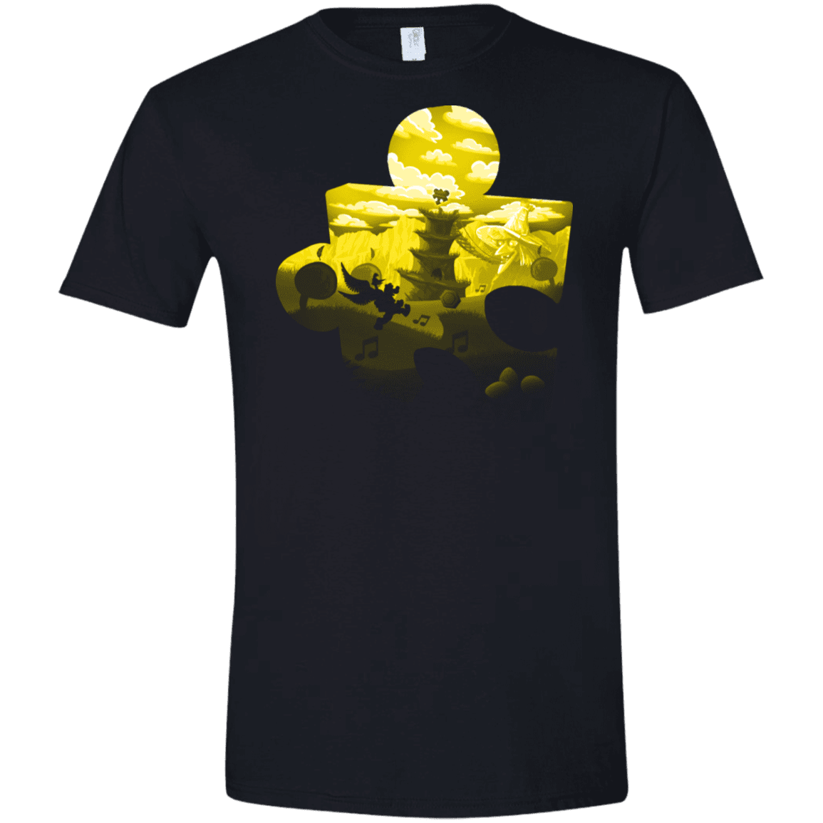 T-Shirts Black / X-Small Banjo Kazooie Silhouette Men's Semi-Fitted Softstyle