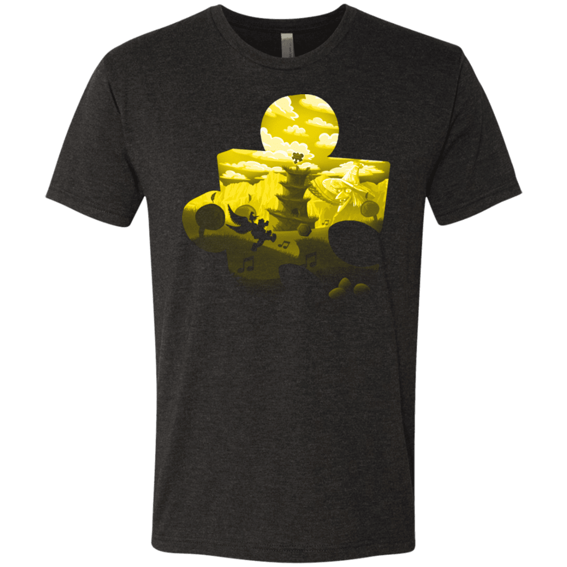 T-Shirts Vintage Black / S Banjo Kazooie Silhouette Men's Triblend T-Shirt