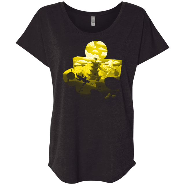 T-Shirts Vintage Black / X-Small Banjo Kazooie Silhouette Triblend Dolman Sleeve