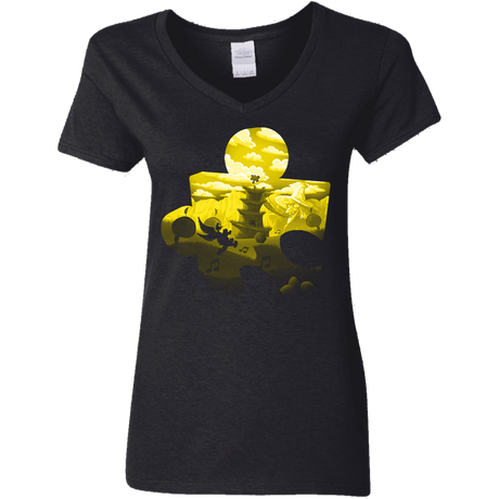 T-Shirts Black / S Banjo Kazooie Silhouette Women's V-Neck T-Shirt