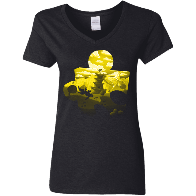 T-Shirts Black / S Banjo Kazooie Silhouette Women's V-Neck T-Shirt