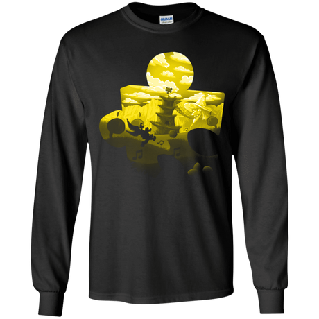 T-Shirts Black / YS Banjo Kazooie Silhouette Youth Long Sleeve T-Shirt