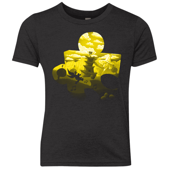 T-Shirts Vintage Black / YXS Banjo Kazooie Silhouette Youth Triblend T-Shirt