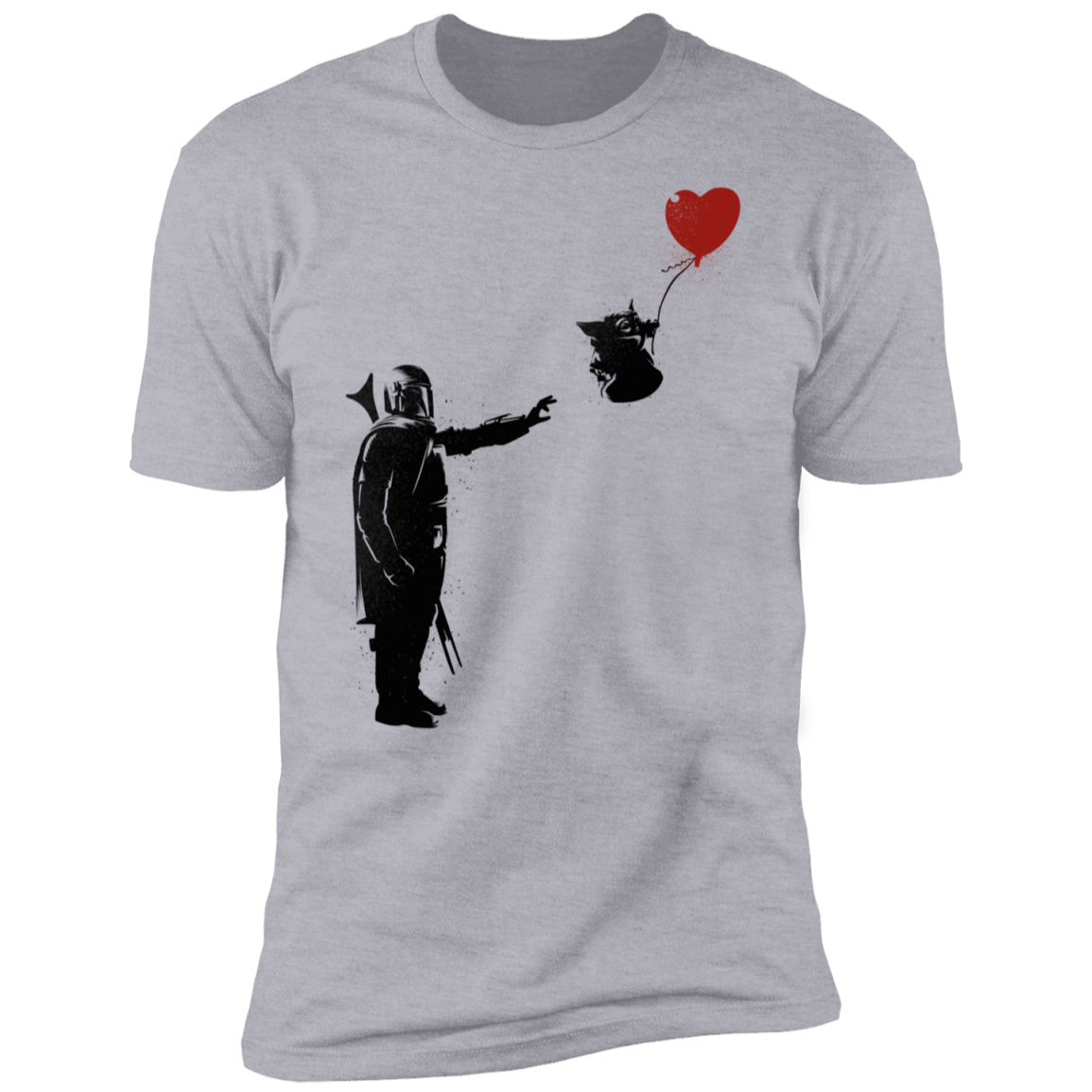 T-Shirts Heather Grey / S Banksy Baby Yoda Men's Premium T-Shirt
