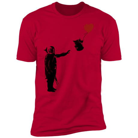 T-Shirts Red / S Banksy Baby Yoda Men's Premium T-Shirt