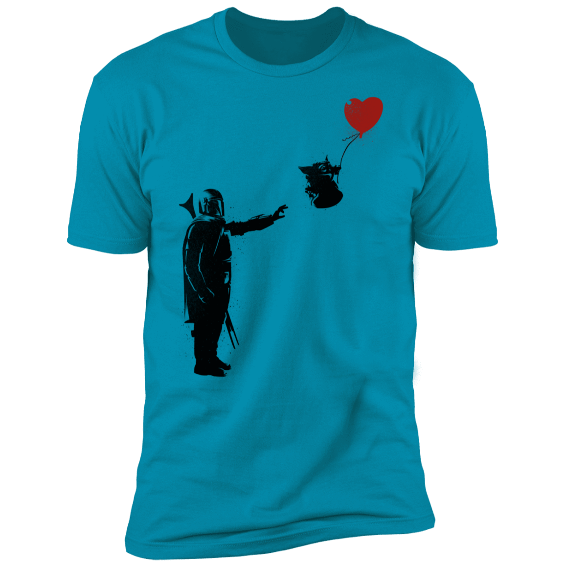 T-Shirts Turquoise / S Banksy Baby Yoda Men's Premium T-Shirt