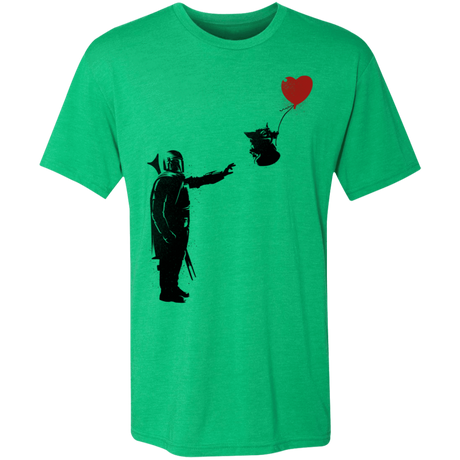 T-Shirts Envy / S Banksy Baby Yoda Men's Triblend T-Shirt