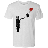 T-Shirts Heather White / S Banksy Baby Yoda Men's Triblend T-Shirt