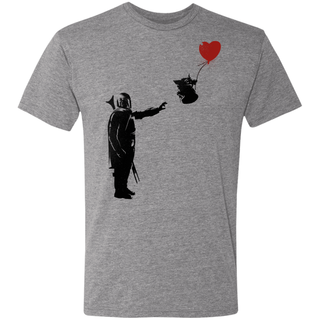 T-Shirts Premium Heather / S Banksy Baby Yoda Men's Triblend T-Shirt