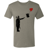 T-Shirts Venetian Grey / S Banksy Baby Yoda Men's Triblend T-Shirt
