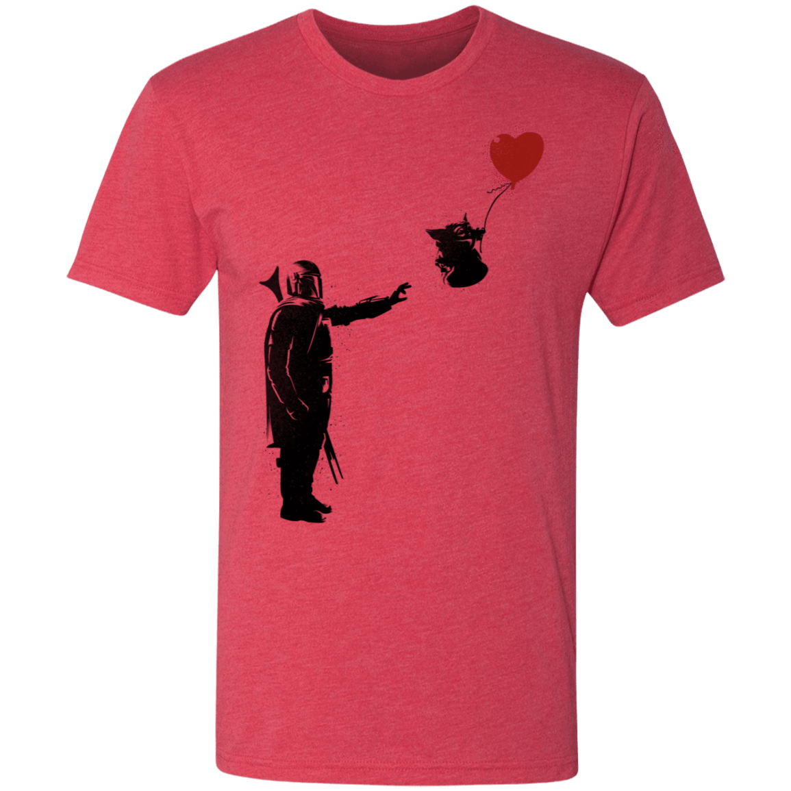 T-Shirts Vintage Red / S Banksy Baby Yoda Men's Triblend T-Shirt