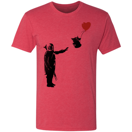 T-Shirts Vintage Red / S Banksy Baby Yoda Men's Triblend T-Shirt