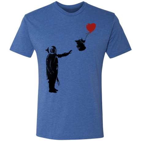 T-Shirts Vintage Royal / S Banksy Baby Yoda Men's Triblend T-Shirt