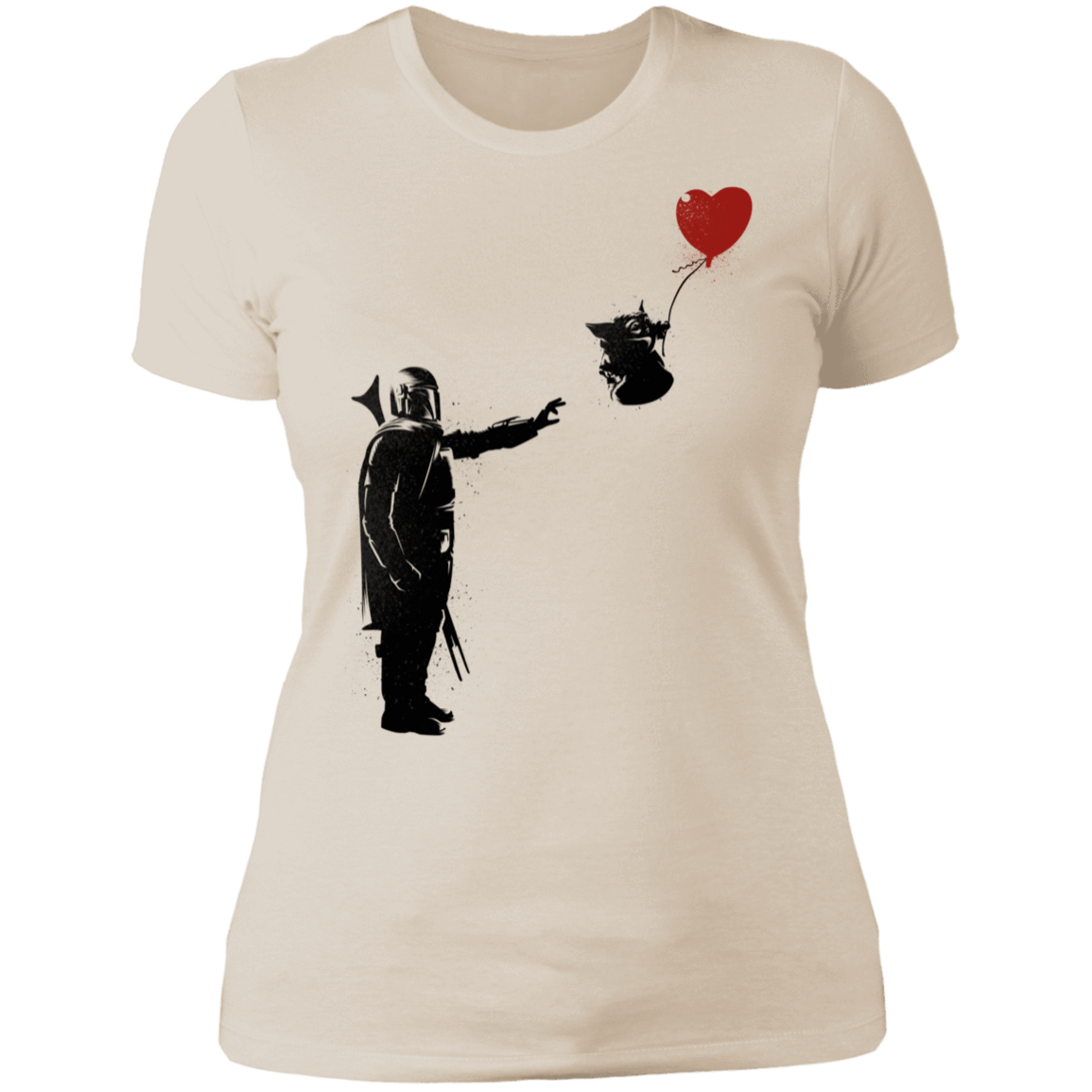 T-Shirts Ivory/ / S Banksy Baby Yoda Women's Premium T-Shirt