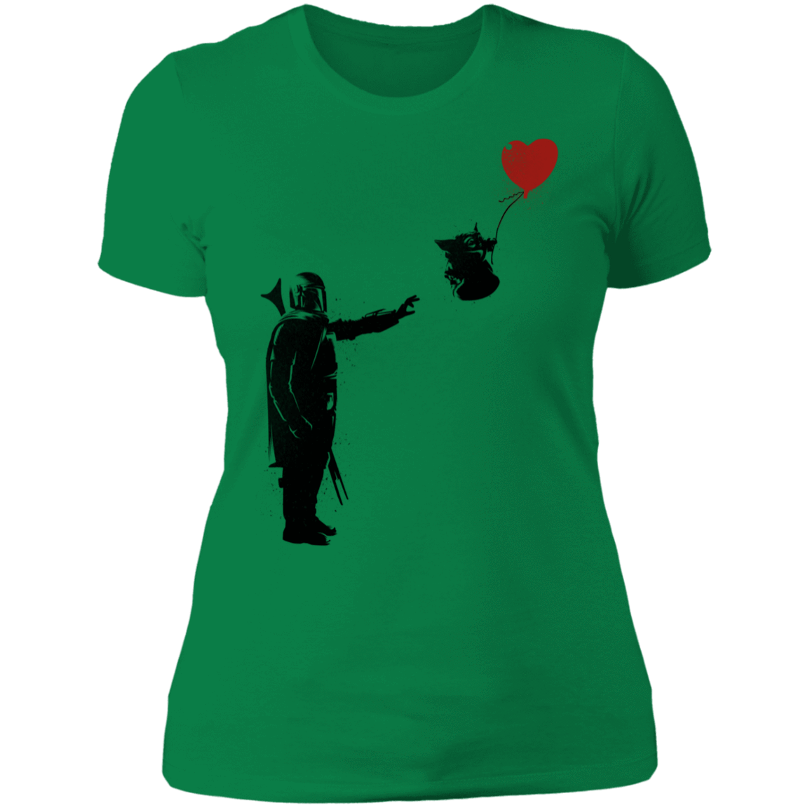 T-Shirts Kelly Green / S Banksy Baby Yoda Women's Premium T-Shirt