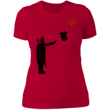 T-Shirts Red / S Banksy Baby Yoda Women's Premium T-Shirt